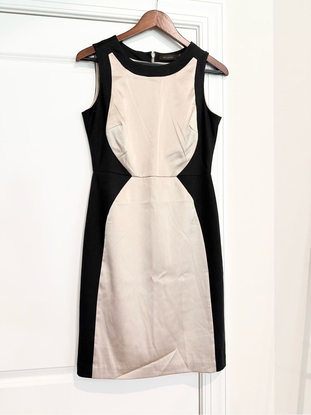 NWT The Limited Black and Gold Colorblock Sheath Dress